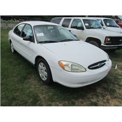 2002 FORD TAURUS LX 4 DOOR SEDAN, S/N 1FAFP52U52A197754, A/T, ODOMETER READING 118,859 MILES (COUNTY