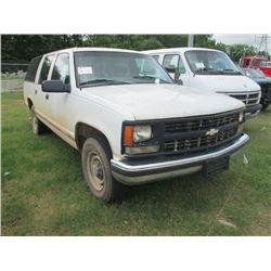 1999 CHEVROLET 2500 SUBURBAN, S/N 3GNGC26R4XG153422, GAS ENG, A/T, ODOMETER READING 180,699 (COUNTY 
