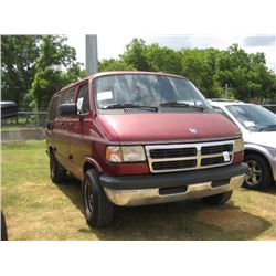 1996 DODGE RAM 2500 VAN, S/N 2B6HB21X9TK124764, V8 GAS, A/T, WHEEL CHAIR ACCESSABLE, ODOMETER READIN