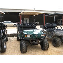 EZ-GO WORKHORSE GOLF CART, S/N 1499323, GAS ENG, A/T, LIFT KIT, DUMP BED