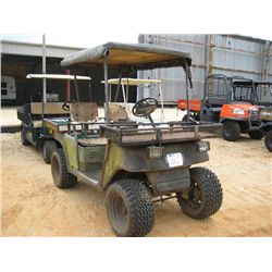 EZ-GO GOLF CART, S/N 787460, GAS ENGINE, FRONT BASKET, LIFT KIT