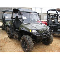 2008 POLARIS 800 RANGER RZR ATV, S/N 4XAVH76A38D637547, CANOPY, WINDSHIELD, METER READING 206 HRS