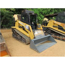 ASV POSI-TRACK RC100 SKID STEER LOADER, S/N 01209, TRACK TYPE, GP BUCKET, ECAB W/AIR, METER READING 