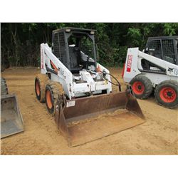 BOBCAT 863 SKID STEER LOADER, S/N 514412806, MP BUCKET, CANOPY, METER READING 1,372 HRS