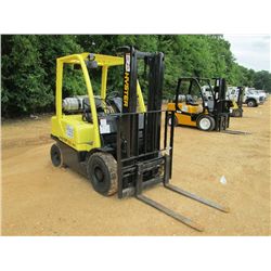 HYSTER 50XM FORKLIFT, S/N F-432290, LP GAS, CANOPY