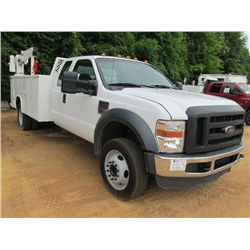 2009 FORD F450 EXT CAB SERVICE TRUCK, S/N 1FDAX46R39EB29438, V8 POWERSTROKE DIESEL ENG, A/T, KNAPHEI