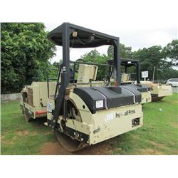 INGERSOLL-RAND DD90 TANDEM ROLLER, (05 YR) 66" DRUMS, VIBRATORY, CANOPY, METER READING 7,525 HRS