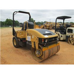 CAT CB-335D VIBRATORY ROLLER, S/N BBW00248, 50" FRONT DRUM, 4 TIRE PNEUMATIC REAR, METER READING 2,7