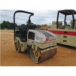 INGERSOLL-RAND DD24 TANDEM ROLLER, S/N 191286, 48" DRUMS, VIBRATORY, ROLLBAR, METER READING 314 HRS