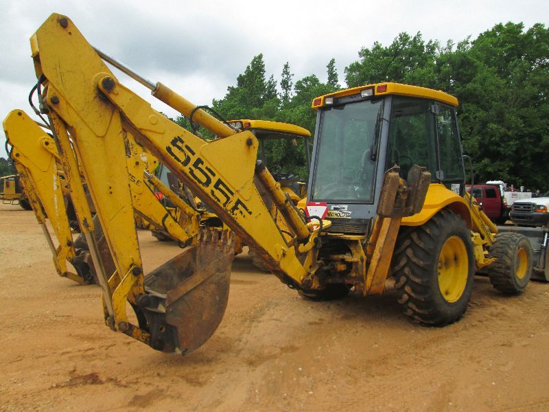 FORD NEW HOLLAND 555E 4X4 LOADER BACKHOE, S/N 03125213, MP BUCKET, ECAB