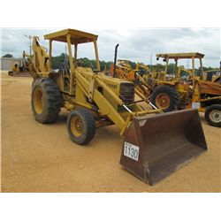 FORD 555B LOADER BACKHOE, S/N CB46609, GP BUCKET, 24" HOE BUCKET, CANOPY