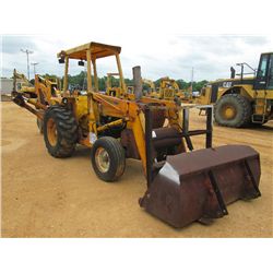 FORD 545 LOADER BACKHOE, S/N CB22857, FORKS, GP BUCKET, 26" HOE BUCKET, CANOPY