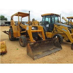 JOHN DEERE 410D LOADER BACKHOE, S/N 263474T, GP BUCKET, 24" HOE BUCKET, CANOPY, METER READING 1,979 