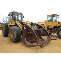 KOMATSU WA430-6 WHEEL LOADER, S/N A41036 (08 YR) WICKER LOG FORKS W/TOP CLAMP, ECAB W/AIR, 23.5-25 T