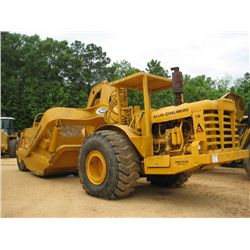 ALLIS CHALMERS 260 MOTOR SCARPER, S/N 6407, CANOPY, 26.5X25 TIRES, METER READING 9,509 HRS