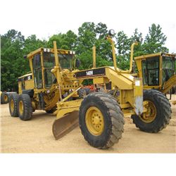 CAT 140H MOTOR GRADER, S/N APM1343 (04 YR) 14' MOLDBOARD W/TIP CONTROL, ECAB W/AIR, 14.00-24 TIRES