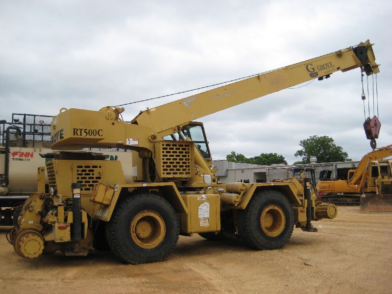 GROVE RT500C ROUGH TERRAIN CRANE, S/N 76852 (92 YR) PAT DS350 DIGITAL ...