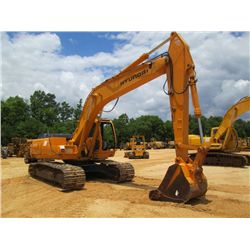 HYUNDAI 210LC-3 ROBEX HYDRAULIC EXCAVATOR, S/N EM01FH11323, 9'6" STICK, 42" BUCKET, ECAB W/AIR, METE