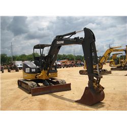 JOHN DEERE 50D MINI HYDRAULIC EXCAVATOR, S/N 245266 (06 YR) 4'6" STICK, 24" BUCKET, AUX HYDS, BACKFI