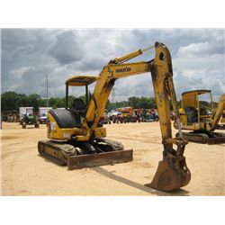 KOMATSU PC50MR-2 MINI HYDRAULIC EXCAVATOR, S/N 5419, 5'5" STICK, 17" BUCKET, BACKFILL BLADE, CANOPY,