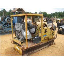 AMERICAN 50-B DOUBLE DRUM WATERFALL WINCH, S/N 3110, DEUTZ DIESEL