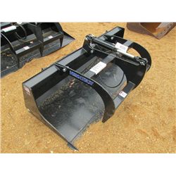 (UNUSED) VERSATECH GRAPPLE BUCKET, ONE CYLINDER, FITS SKID STEER LOADER