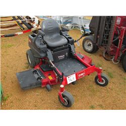 54" TORO 74832 ZERO TURN LAWN MOWER, S/N 310002316, METER READING 165 HRS