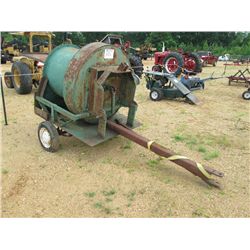 (1) SQUARE BALE HAY BLOWER, PTO, MTD ON S/A TRAILER