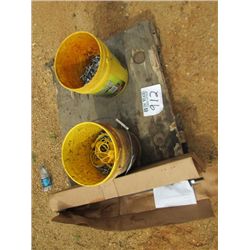 1 LOT MISC BOLTS, SPRING, SLID HAMMER