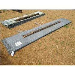 (1) LOT 12' GALVINIZED ROOFING TIN