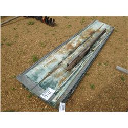 (1) LOT 10' GALVINIZED ROOFING TIN