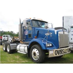 2002 KENWORTH T800 T/A TRUCK TRACTOR, S/N 893175, CAT C15 475 HP, 10 SPD, 40K REARS, 3.70 RATIO, ENG
