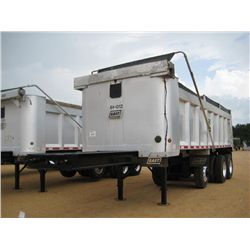 2004 EAST TRI-AXLE DUMP TRAILER, S/N 1E1D1P3815RF34909, 86,000# GVWR, 11R22.5 TIRES, ELEC TARP