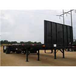 1995 TRANSCRAFT COMBO SPREAD AXLE FLATBED TRAILER, S/N 1TTF48207S1048039, ALUM, WOOD FLOOR, RATCHET 