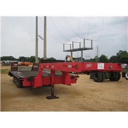 BULLDOG LOWBOY T/A TRAILER, S/N 215534, 18' DECK, 4' DOVETAIL, FLIP UP RAMP, LT215/85R16 TIRES