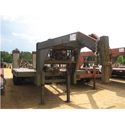 1996 HOMEMADE 8' X 20' T/A GOOSE NECK TRAILER, S/N AL96HM00300009828, 6' HYD RAMP, HYD WINCH, 5' DOV