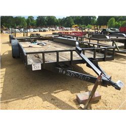 7' X 20' TRI-AXLE TAG TRAILER, S/N ST205/75R15 TIRES