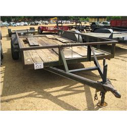 TRAILER WORLD 7'X 16' T/A TAG TRAILER, S/N , ST225/75R15 TIRES