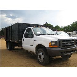 2000 FORD F450 S/A DUMP, S/N 1FDXF46F7YED67603, POWER STROKE DIESEL, A/T, 14' DUMP BODY, ODOMETER RE