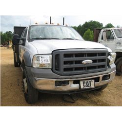 2005 FORD F450 CREWCAB SERVICE TRUCK, S/N 1FDXW46P75EC89411, POWERSTROKE DIESEL ENG, A/T, 11' SERVIC