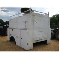 11' ENCLOSED MECHANIC TOOL BED, PIPE RACK, REAR BUMPER