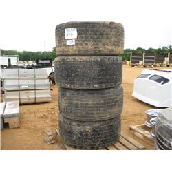1 LOT (4) 445/50R22.5 TIRES & ALUMINUM RIMS
