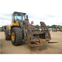 VOLVO L120E WHEEL LOADER, S/N 64863, WICKER LOG FORKS W/TOP CLAMP, ECAB W/AIR, 23.5- 25 TIRES
