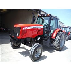 MASSEY FERGUSON 5465 FARM TRACTOR, S/N T259050 (08 YR) 100 HP, DYNA 4 TRANS, 3 PTH, PTO, 3 HYD REMOT