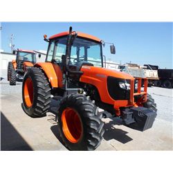 KUBOTA M108S 4X4 FARM TRACTOR, S/N 70439 (10 YR) 108 HP, 3 PTH, PTO, 3 HYD REMOTES, 16 SPD, ECAB w/A