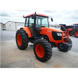 KUBOTA M108S 4X4 FARM TRACTOR, S/N 70935 (10 YR) 108 HP, 3 PTH, PTO, 3 HYD REMOTES, 16 SPD, ECAB W/A