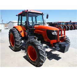 KUBOTA M108S 4X4 FARM TRACTOR, S/N 70300 (10 YR) 108 HP, 3 PTH, PTO, 3 HYD REMOTES, 16 SPD, ECAB w/A