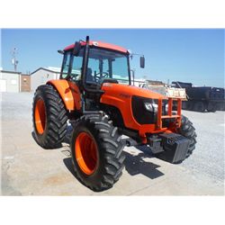 KUBOTA M108S 4X4 FARM TRACTOR, S/N 70521 (10 YR) 108 HP, 3 PTH, PTO, 3 HYD REMOTES, 16 SPD, ECAB w/A