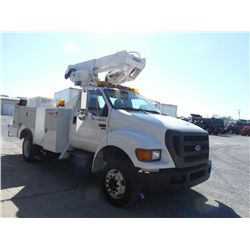 2009 FORD F650XL BUCKET TRUCK, S/N 3FRWF65D79V119307, 6.7L CUMMINS DIESEL, A/T, AIR BRAKES, SERVICE 