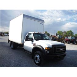 2008 FORD F550XL CARGO VAN, S/N 1FDAF56R08EC52315 , 6.4L INTERNATIONAL DIESEL, A/T, CARGO BODY, LIFT